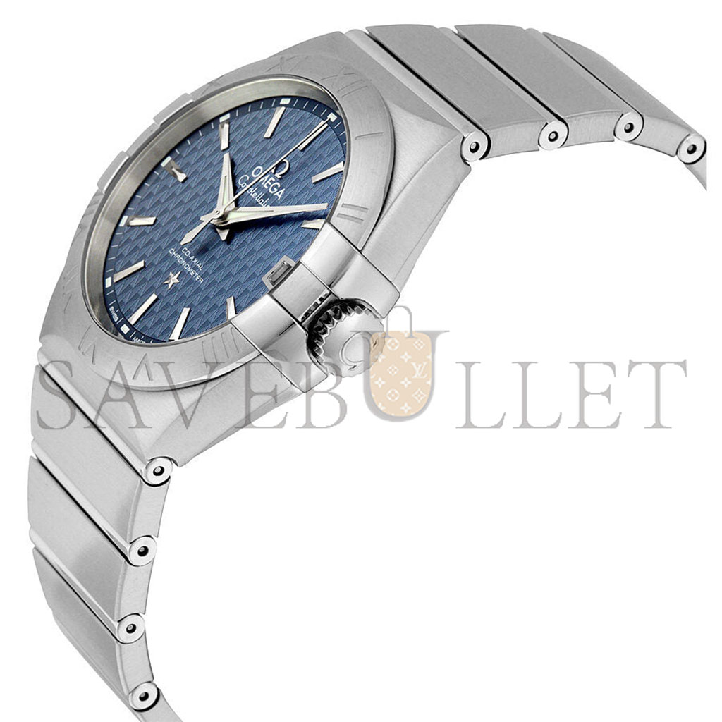 om**a constellation auT0matic blue dial watch 123.10.38.21.03.001